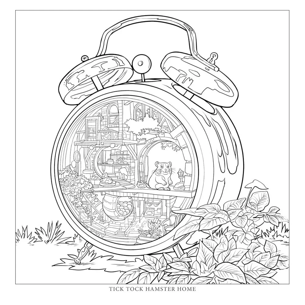 Tiny Worlds - Pocket Pets : An Artist's Coloring Book of Itty-bitty Animals, NEW